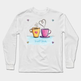 Coffee cups love Long Sleeve T-Shirt